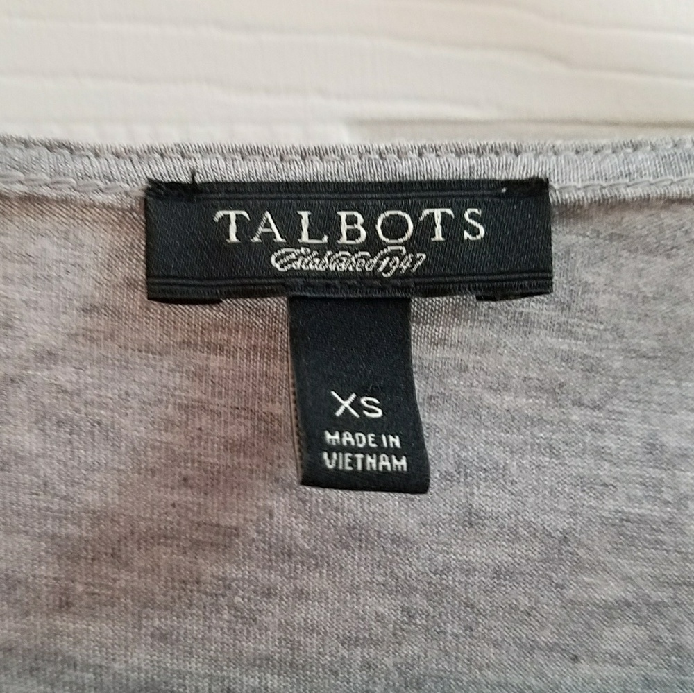 🤍TALBOTS GRAY RUFFLE CARDIGAN🤍 - Picture 3 of 3